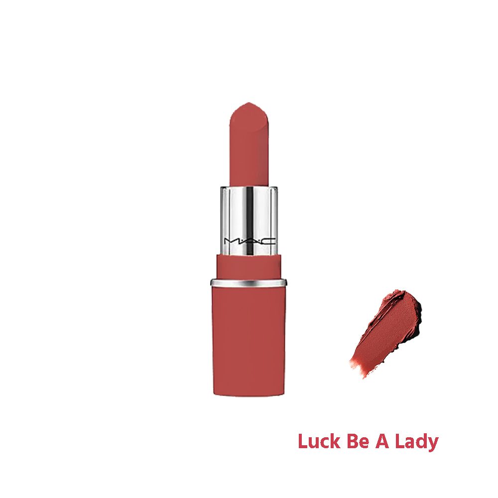 Luck-Be-A-Lady.jpg Mac Powder Kiss Mini Lipstick, Luck Be A Lady, 1.5gm - Image 1