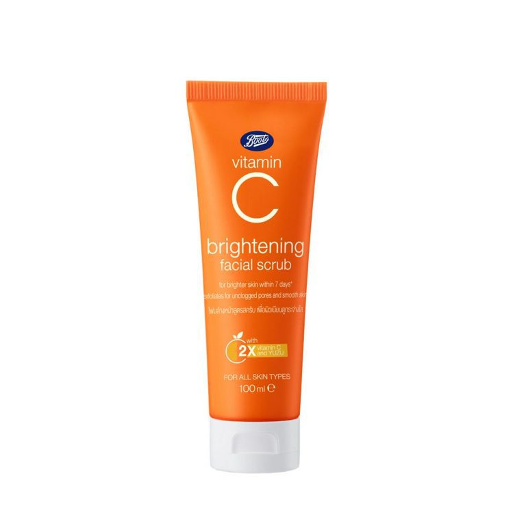 boots vitamin c brightening facial scrub 100ml