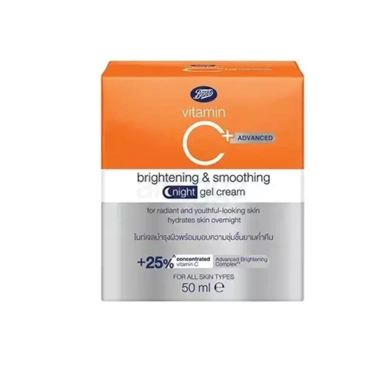 boots vitamin c advanced brightening & smoothing night gel cream