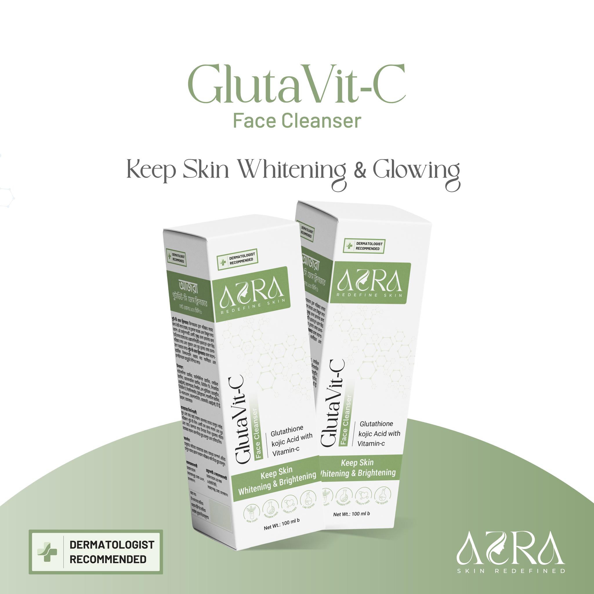 Azra Gluta Vit-C Face Cleanser 100ml-1 Azra Gluta Vit-C Face Cleanser 100ml - Image 1